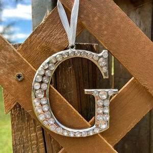 Large blingy “G” ornament. 3 1/2” tall​